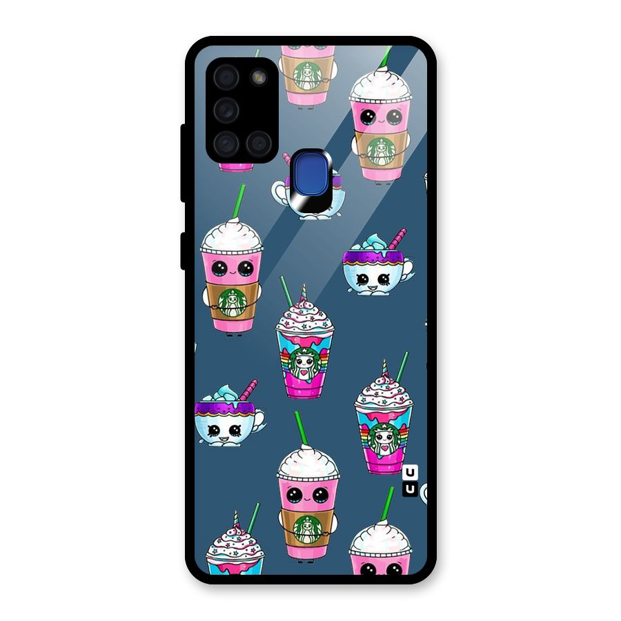 Coffee Mugs Glass Back Case for Galaxy A21s