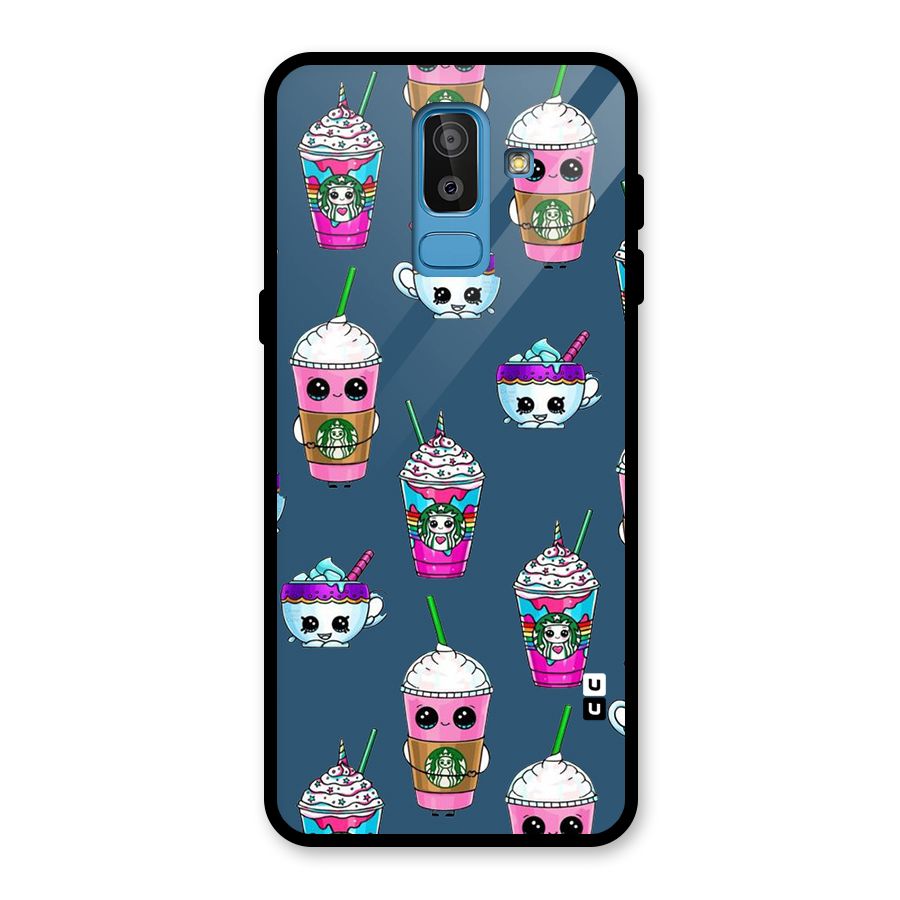 Coffee Mugs Glass Back Case for Galaxy J8
