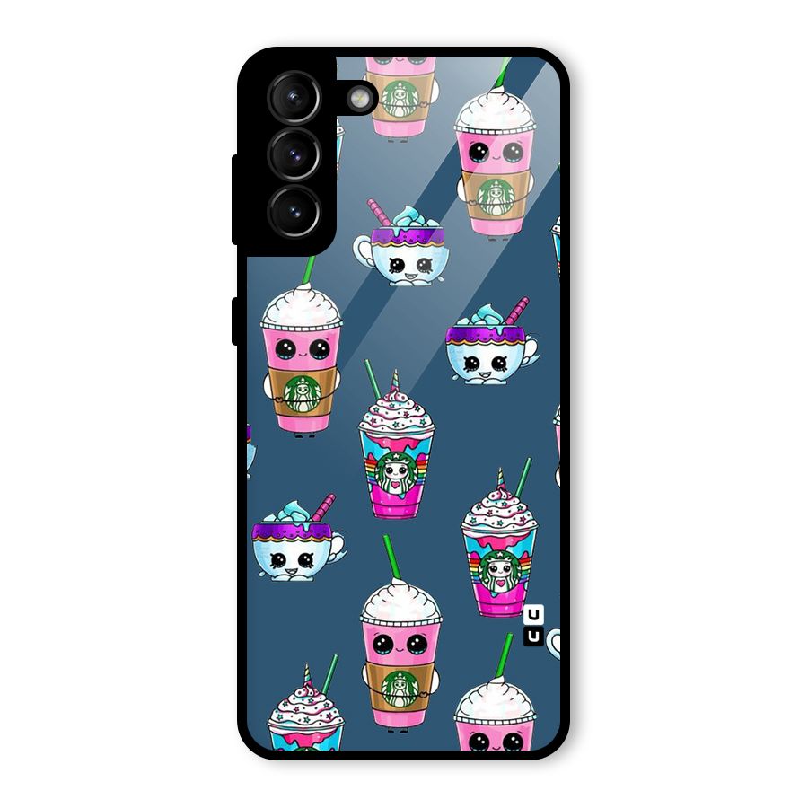 Coffee Mugs Glass Back Case for Galaxy S21 Plus