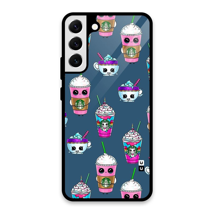 Coffee Mugs Glass Back Case for Galaxy S22 Plus 5G