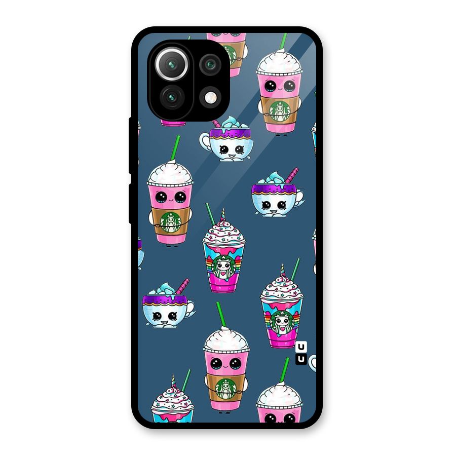 Coffee Mugs Glass Back Case for Mi 11 Lite