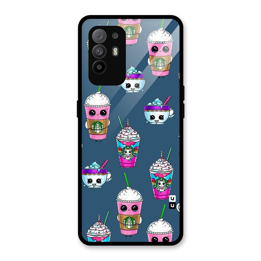 Coffee Mugs Glass Back Case for Oppo F19 Pro Plus 5G