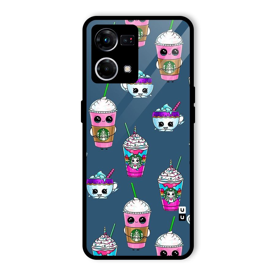 Coffee Mugs Glass Back Case for Oppo F21 Pro 4G