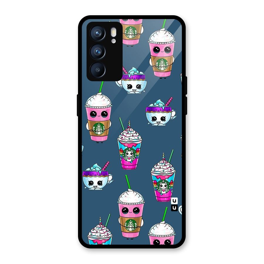 Coffee Mugs Glass Back Case for Oppo Reno6 5G