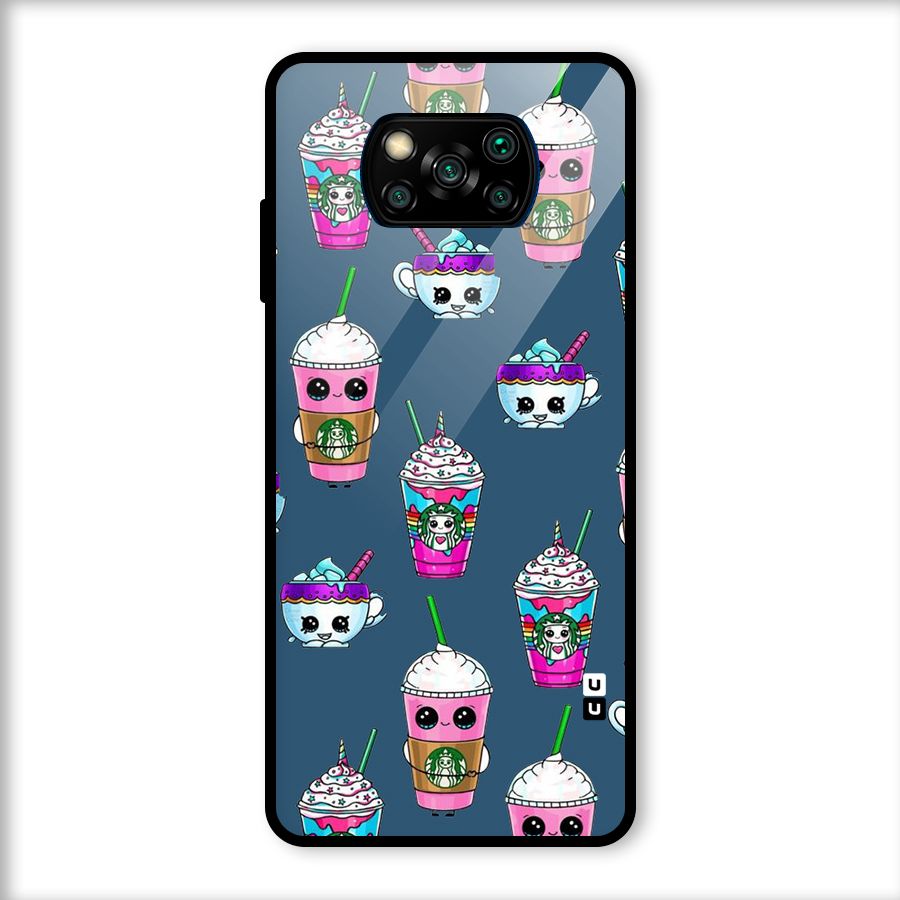 Coffee Mugs Glass Back Case for Poco X3