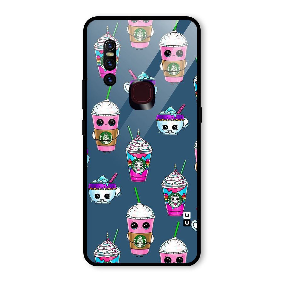 Coffee Mugs Glass Back Case for Vivo V15