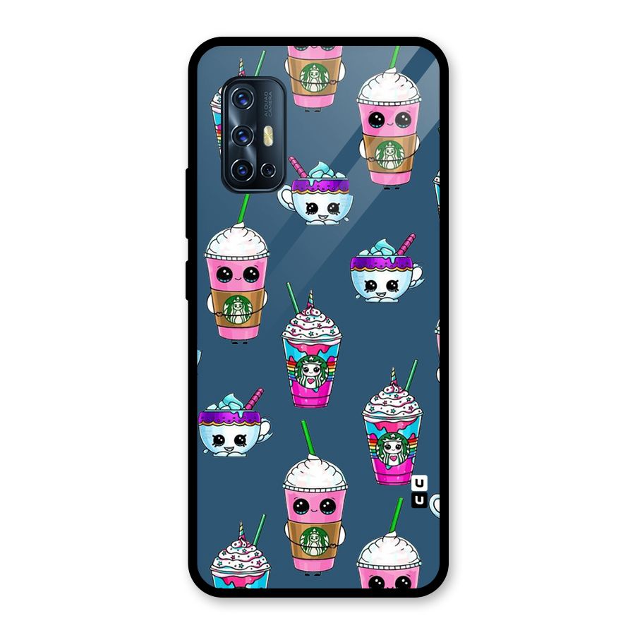 Coffee Mugs Glass Back Case for Vivo V17