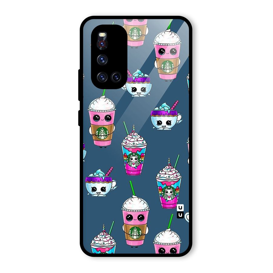 Coffee Mugs Glass Back Case for Vivo V19