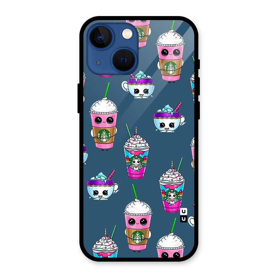 Coffee Mugs Glass Back Case for iPhone 13 Mini