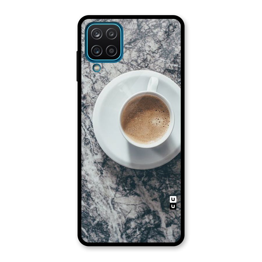 Coffee On Marble Glass Back Case for Galaxy A12