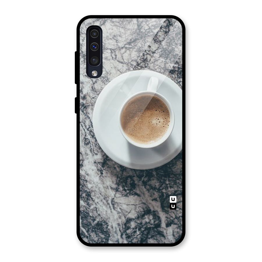 Coffee On Marble Glass Back Case for Galaxy A50