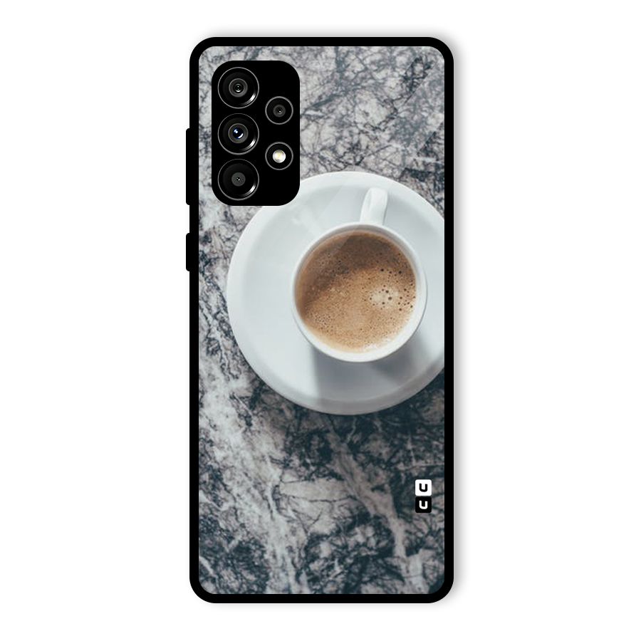 Coffee On Marble Glass Back Case for Galaxy A73 5G