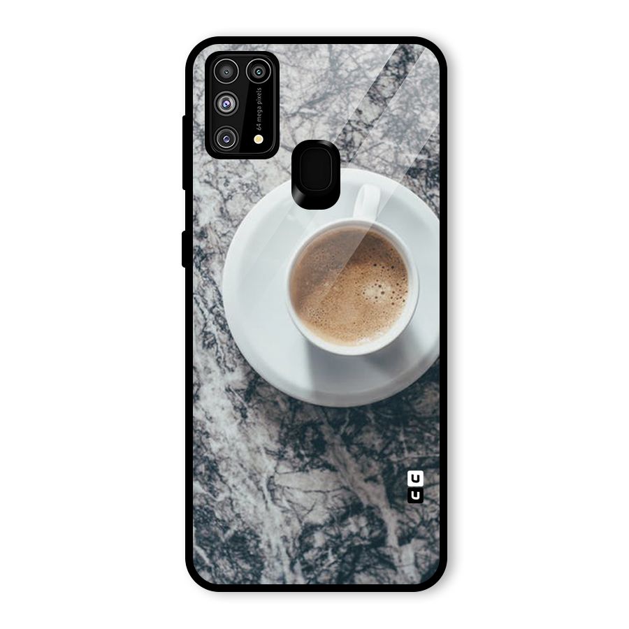 Coffee On Marble Glass Back Case for Galaxy F41