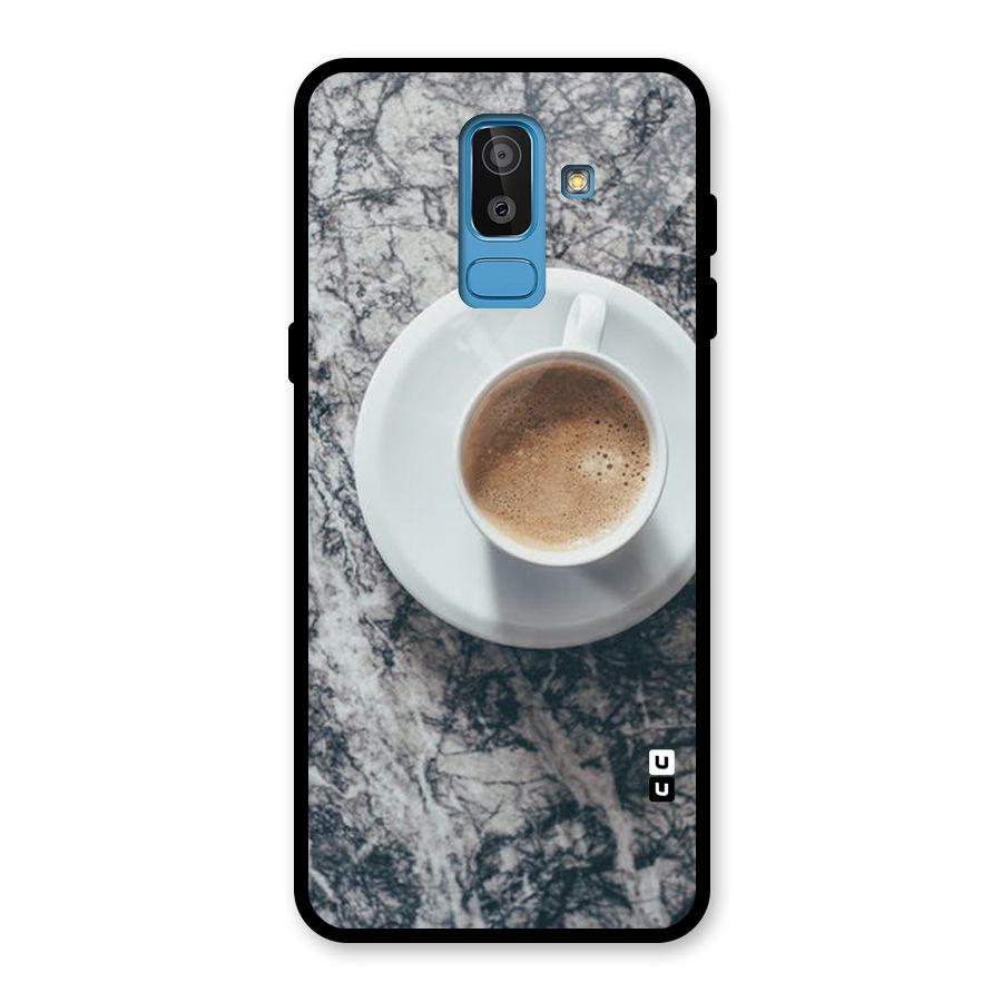 Coffee On Marble Glass Back Case for Galaxy J8
