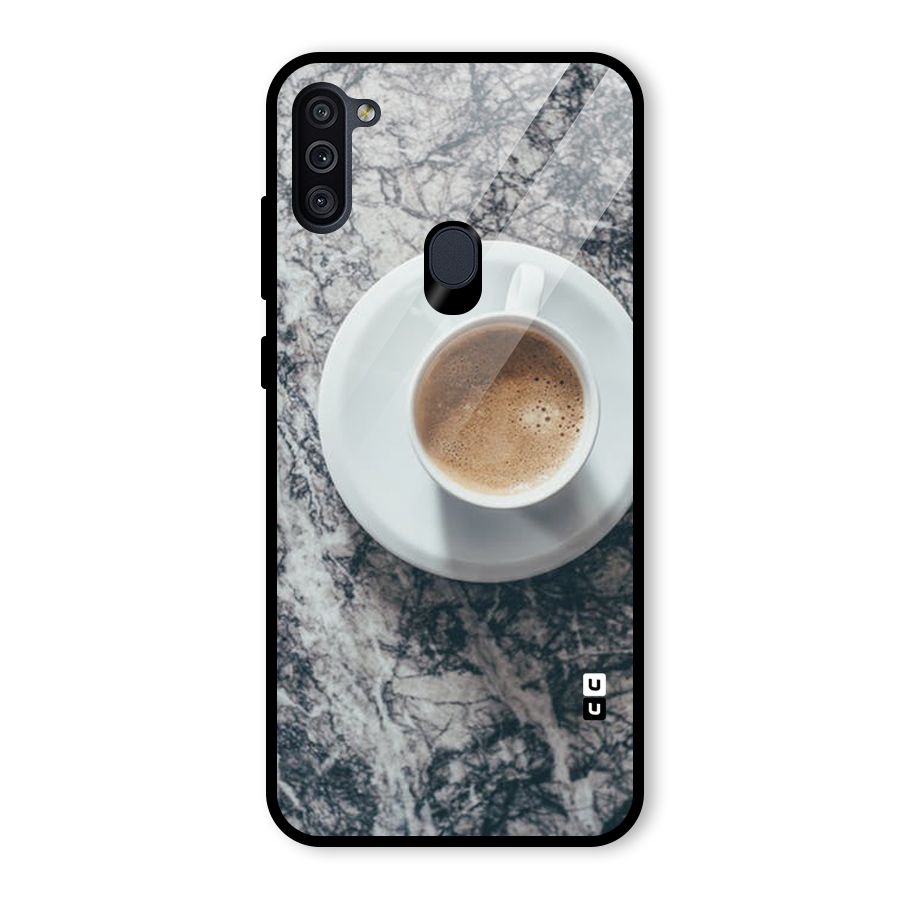 Coffee On Marble Glass Back Case for Galaxy M11