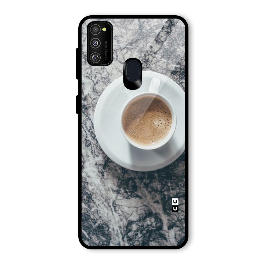Coffee On Marble Glass Back Case for Galaxy M30s