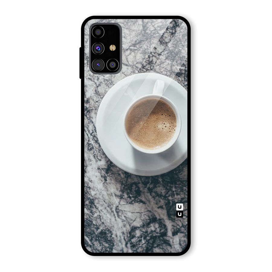 Coffee On Marble Glass Back Case for Galaxy M31s