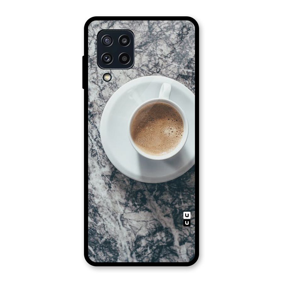 Coffee On Marble Glass Back Case for Galaxy M32