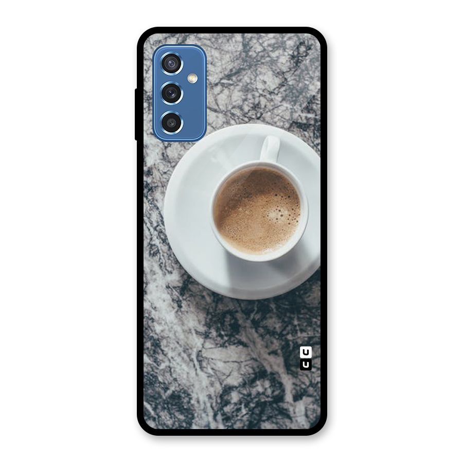 Coffee On Marble Glass Back Case for Galaxy M52 5G