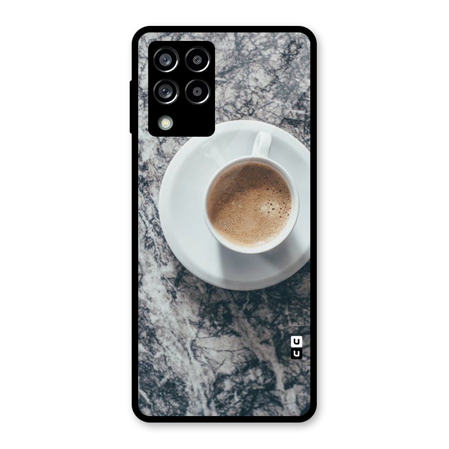 Coffee On Marble Glass Back Case for Galaxy M53 5G