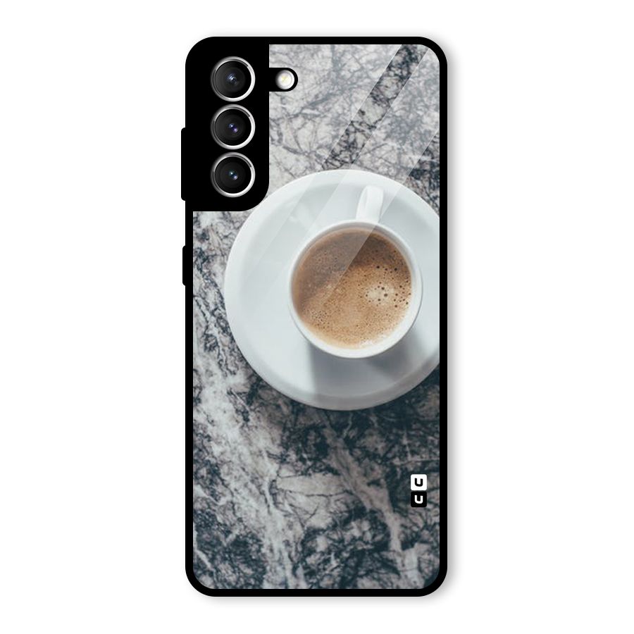 Coffee On Marble Glass Back Case for Galaxy S21 5G