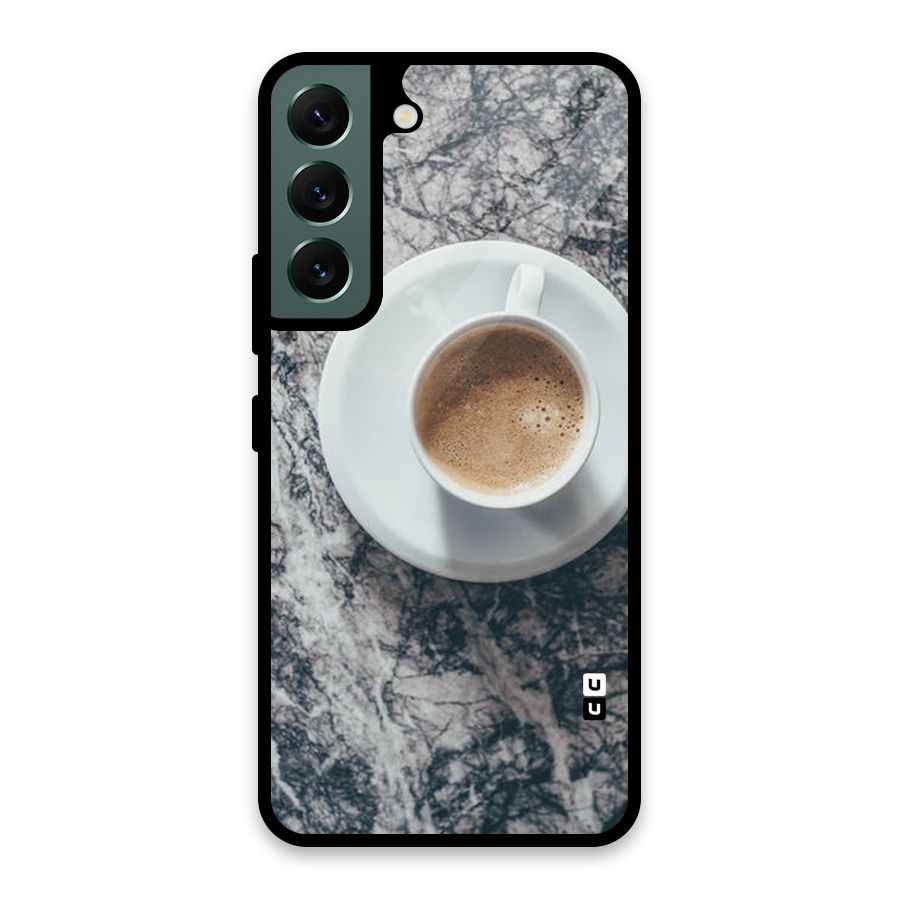 Coffee On Marble Glass Back Case for Galaxy S22 5G