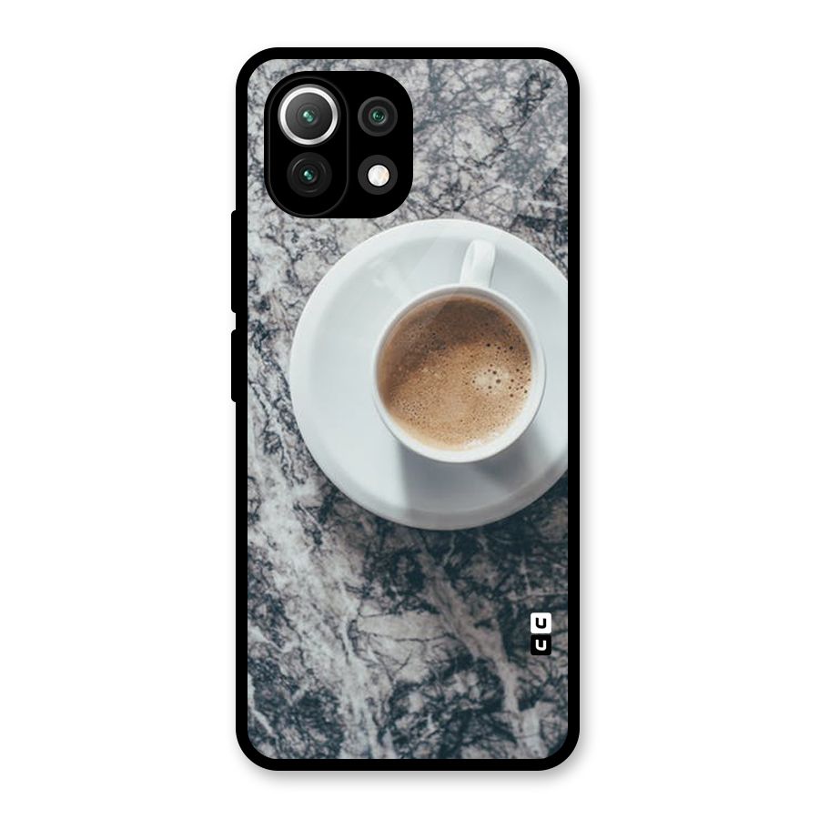 Coffee On Marble Glass Back Case for Mi 11 Lite