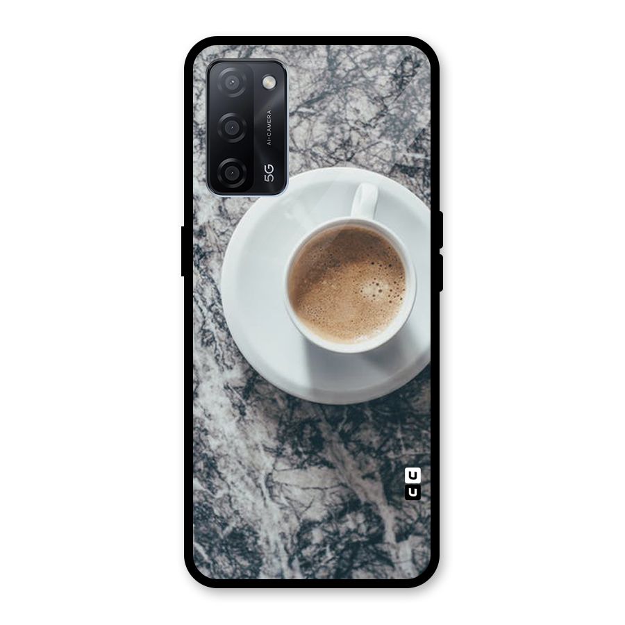 Coffee On Marble Glass Back Case for Oppo A53s 5G