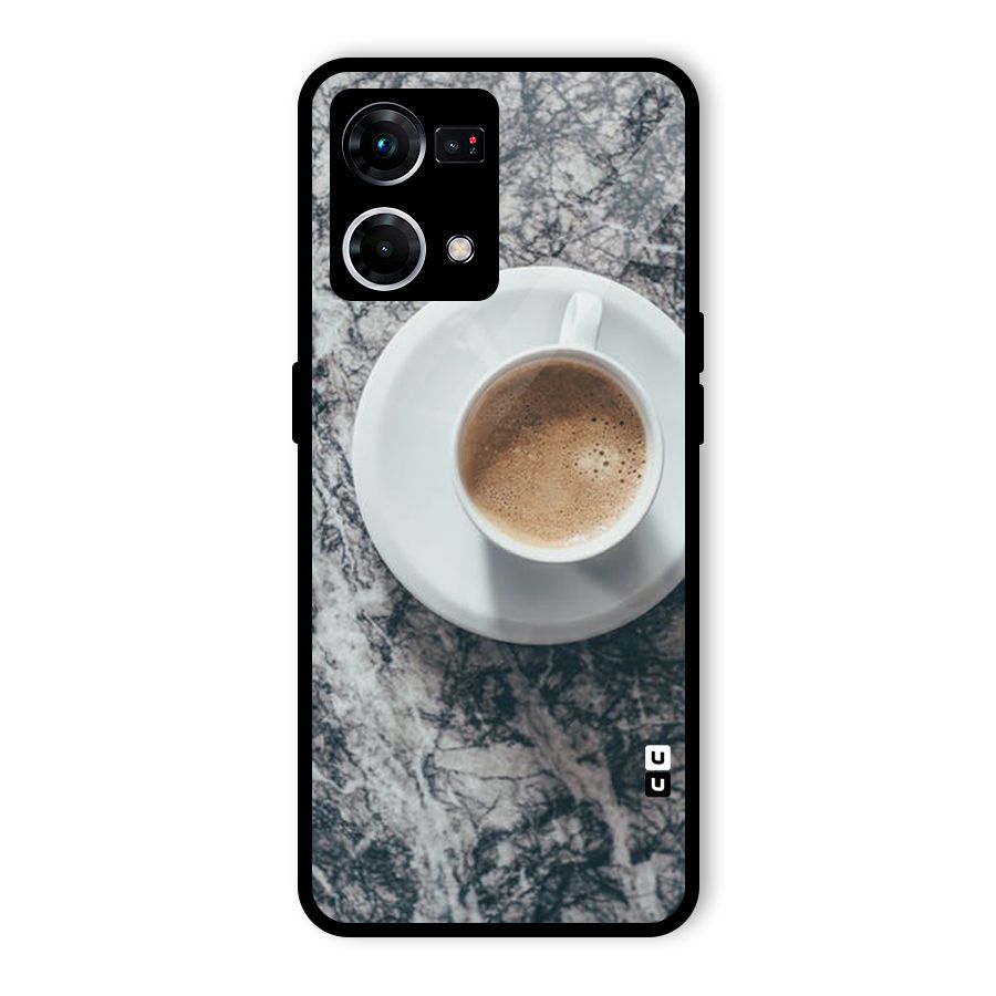 Coffee On Marble Glass Back Case for Oppo F21 Pro 4G
