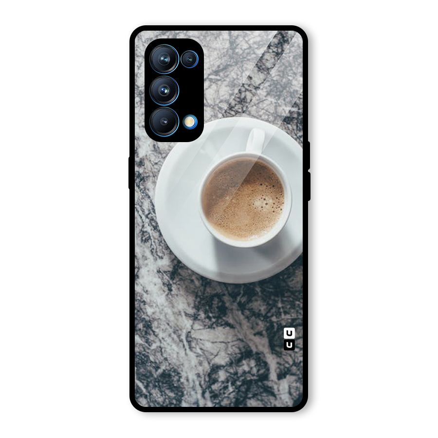 Coffee On Marble Glass Back Case for Oppo Reno5 Pro 5G