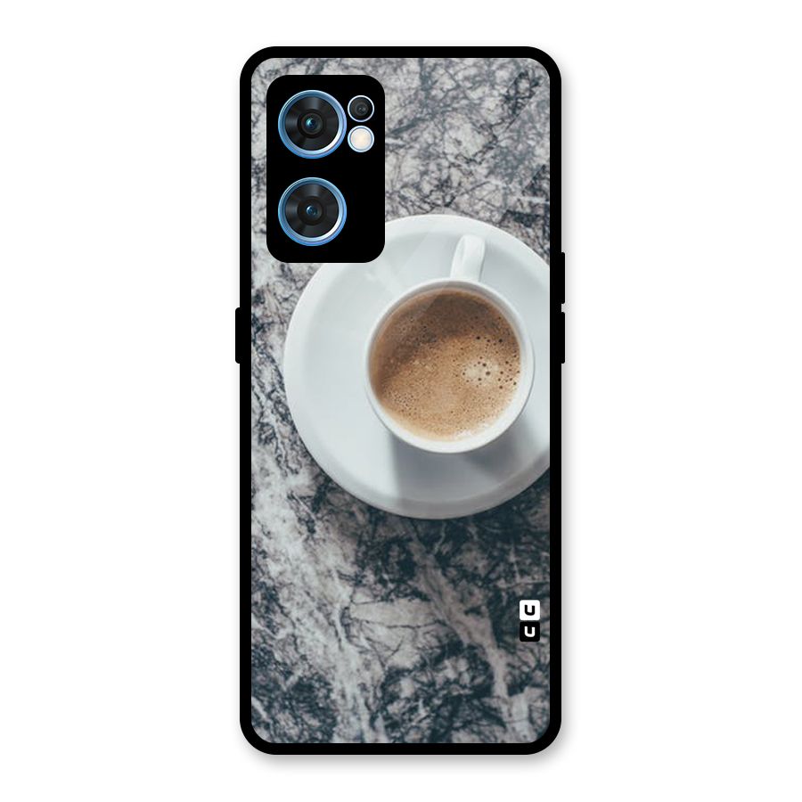 Coffee On Marble Glass Back Case for Oppo Reno7 5G