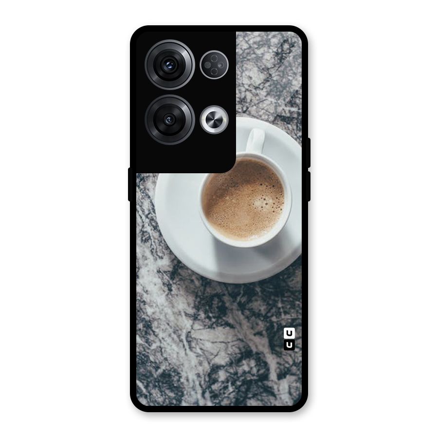 Coffee On Marble Glass Back Case for Oppo Reno8 Pro 5G