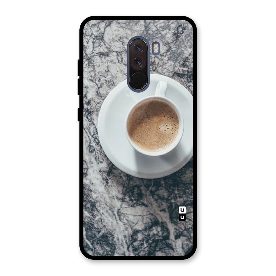 Coffee On Marble Glass Back Case for Poco F1