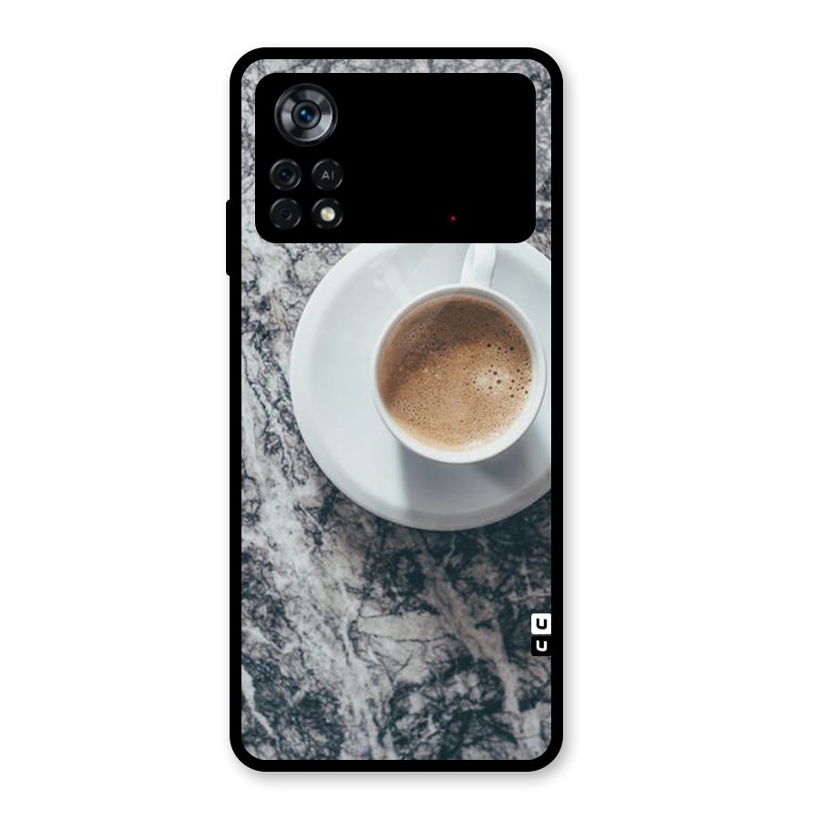 Coffee On Marble Glass Back Case for Poco X4 Pro 5G