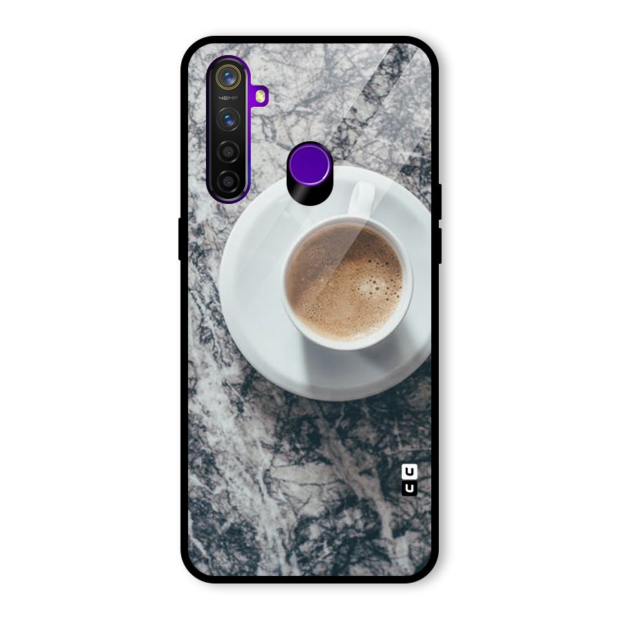 Coffee On Marble Glass Back Case for Realme 5 Pro