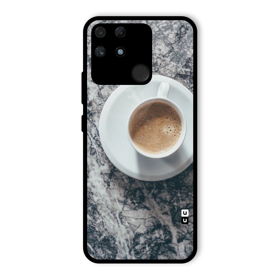 Coffee On Marble Glass Back Case for Realme Narzo 50A