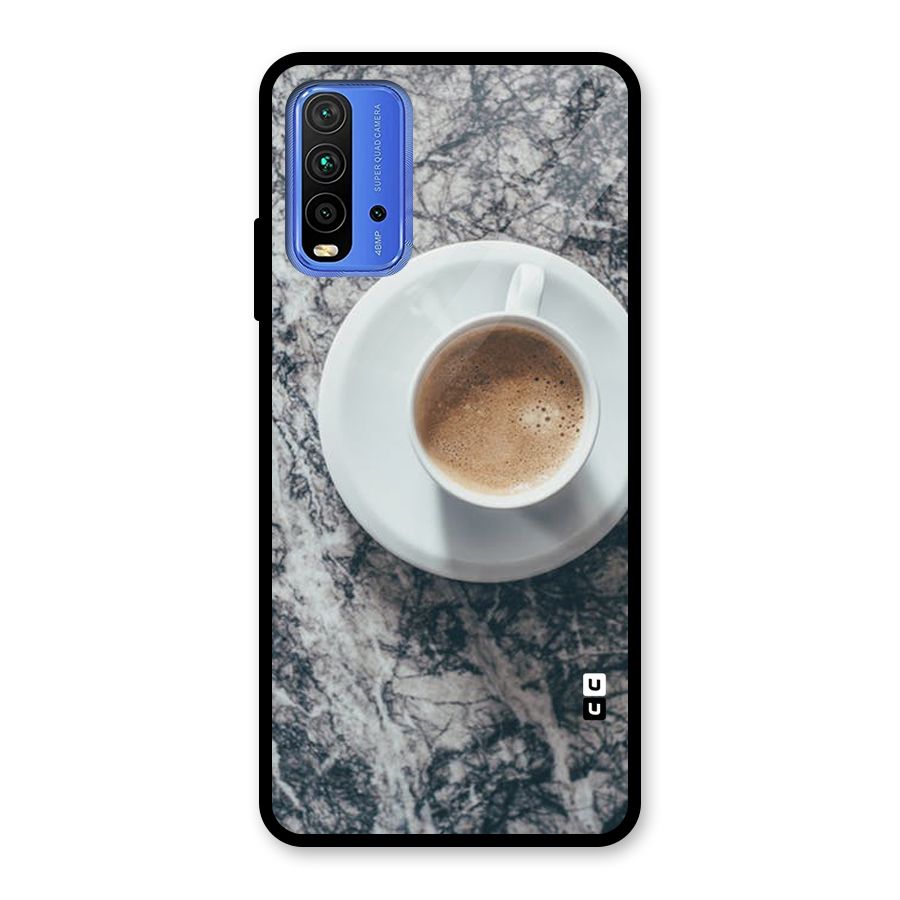 Coffee On Marble Glass Back Case for Redmi 9 Power
