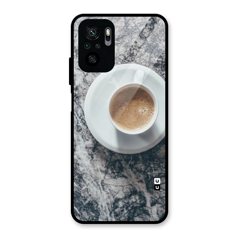 Coffee On Marble Glass Back Case for Redmi Note 10S