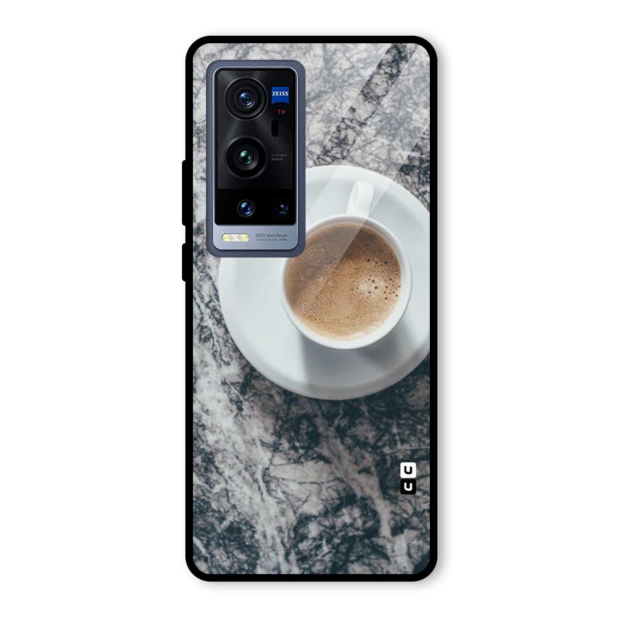 Coffee On Marble Glass Back Case for Vivo X60 Pro Plus