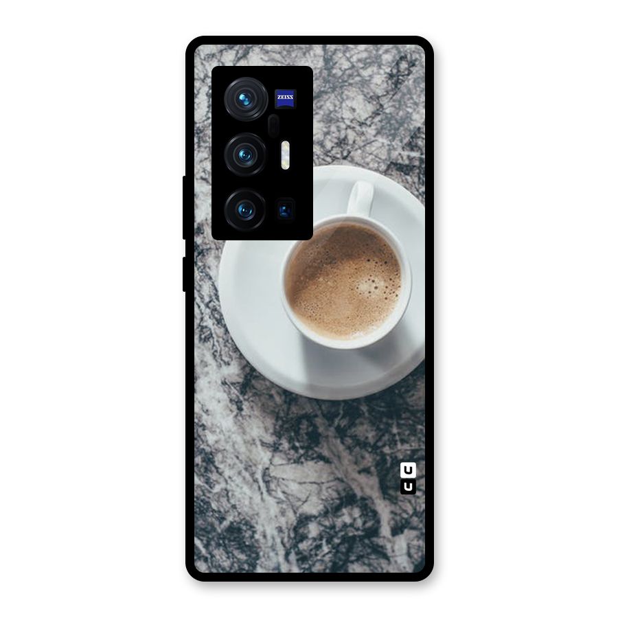 Coffee On Marble Glass Back Case for Vivo X70 Pro Plus