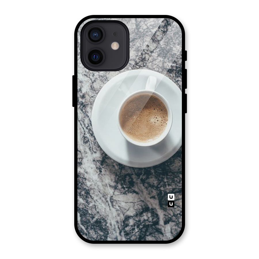 Coffee On Marble Glass Back Case for iPhone 12