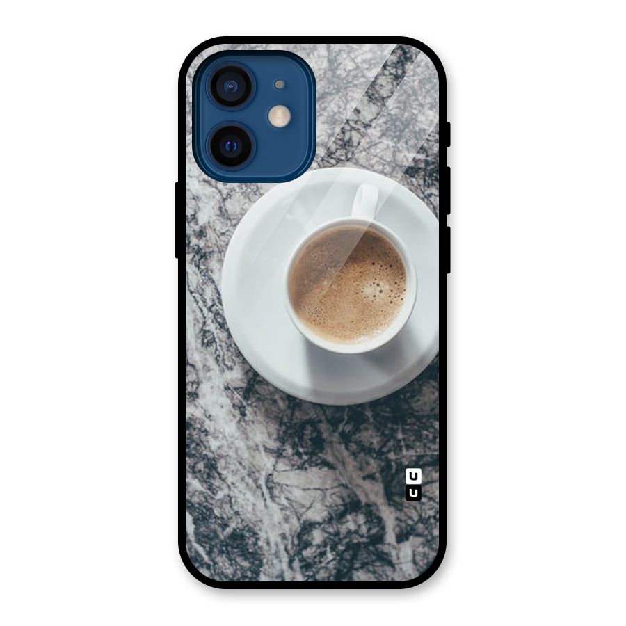 Coffee On Marble Glass Back Case for iPhone 12 Mini