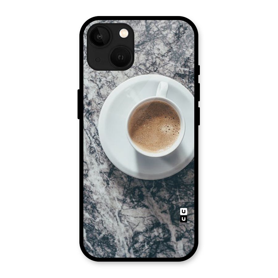 Coffee On Marble Glass Back Case for iPhone 13