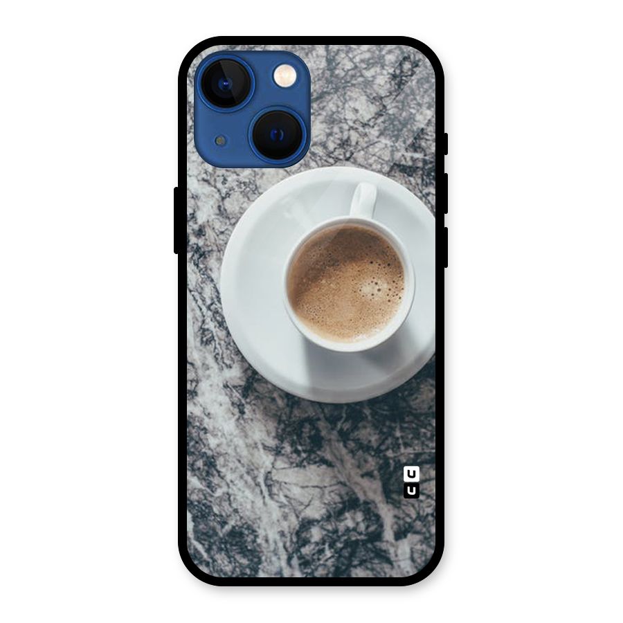 Coffee On Marble Glass Back Case for iPhone 13 Mini