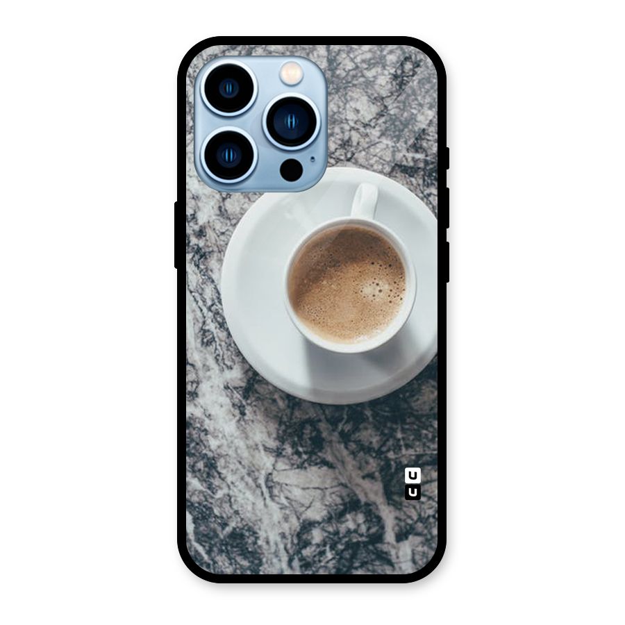 Coffee On Marble Glass Back Case for iPhone 13 Pro