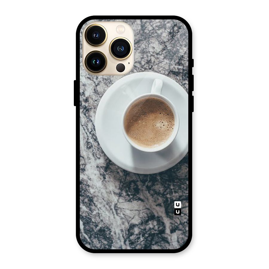 Coffee On Marble Glass Back Case for iPhone 13 Pro Max