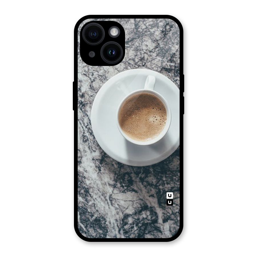 Coffee On Marble Glass Back Case for iPhone 14