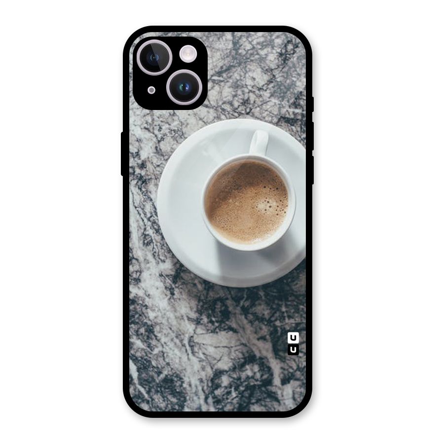 Coffee On Marble Glass Back Case for iPhone 14 Plus
