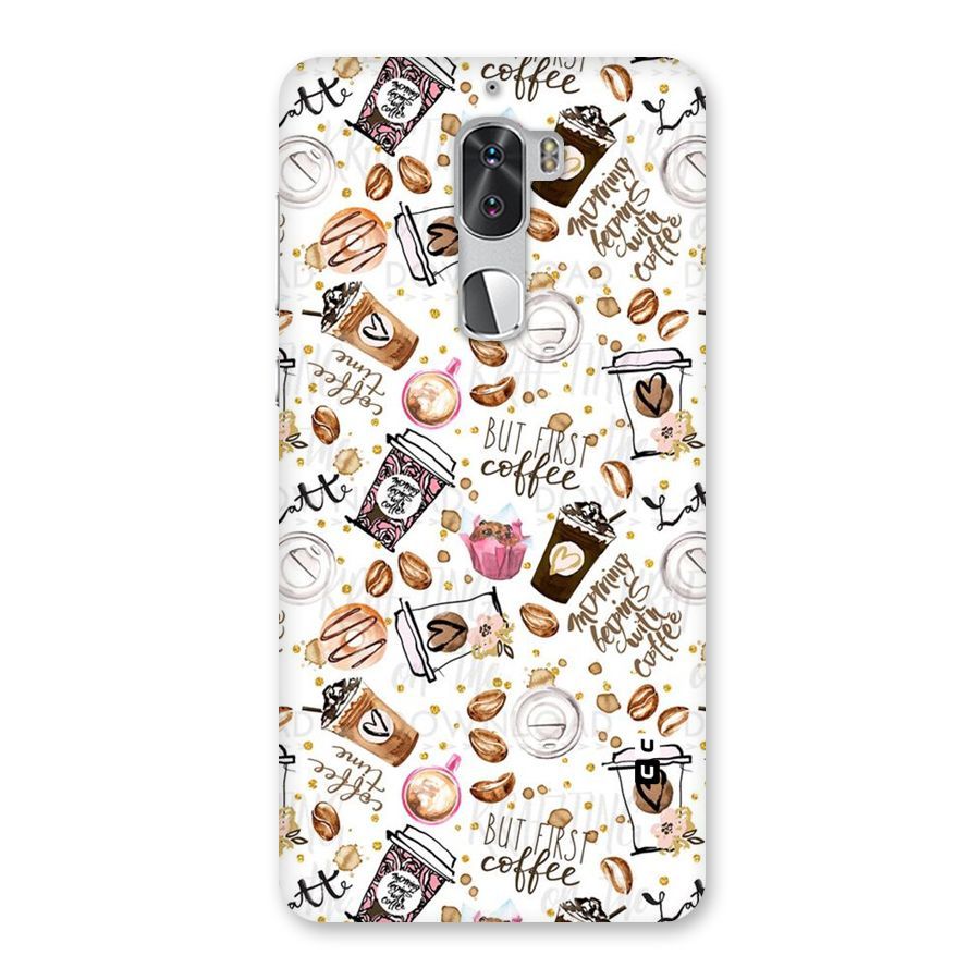 Coffee Pattern Back Case for Coolpad Cool 1