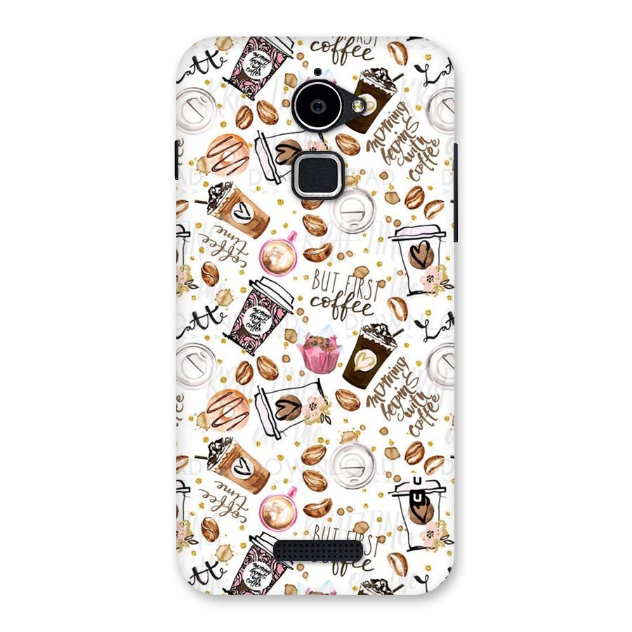 Coffee Pattern Back Case for Coolpad Note 3 Lite